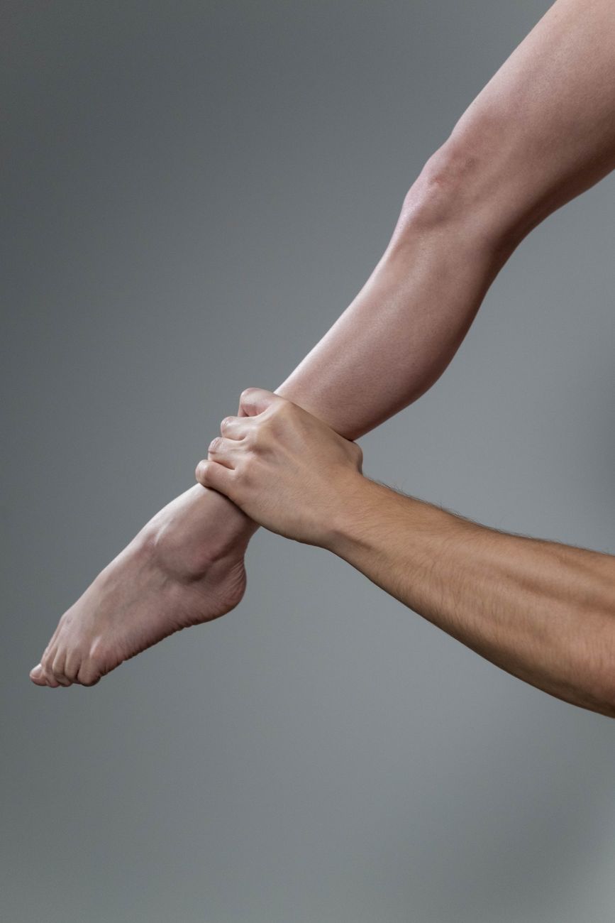 Staff member with a client